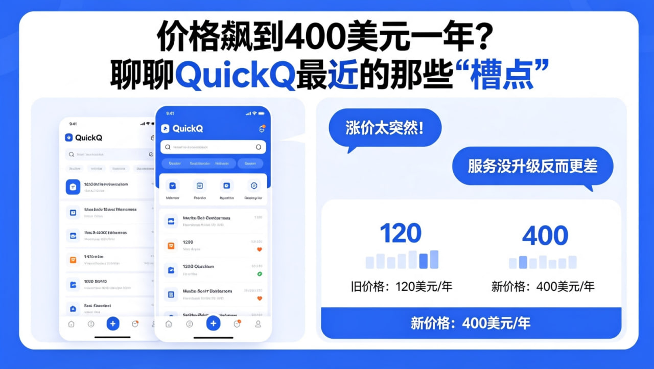 价格飙到400美元一年？聊聊QuickQ最近的那些“槽点”